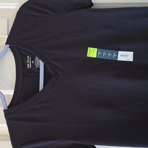 TEK GEAR BRAND WOMENS SHORT SLEEVES BLACK V-NECK TEE-SHIRT SIZE XS